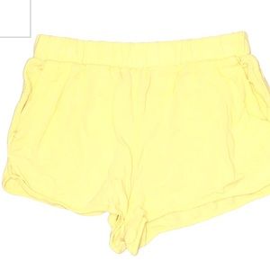 Yellow terry cloth shorts